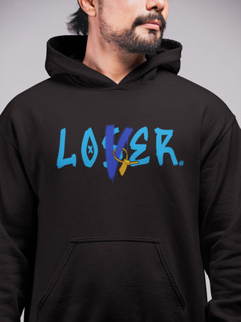 Jordan 2 OFF-WHITE Black Blue Sneaker Match Tees Loser Lover Sneaker Tees Jordan 2 OFF-WHITE Black Blue Sneaker Release Tees Unisex Shirts
