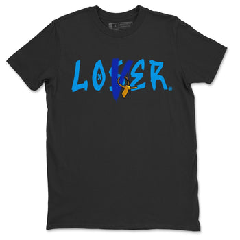 Jordan 2 OFF-WHITE Black Blue Sneaker Match Tees Loser Lover Sneaker Tees Jordan 2 OFF-WHITE Black Blue Sneaker Release Tees Unisex Shirts