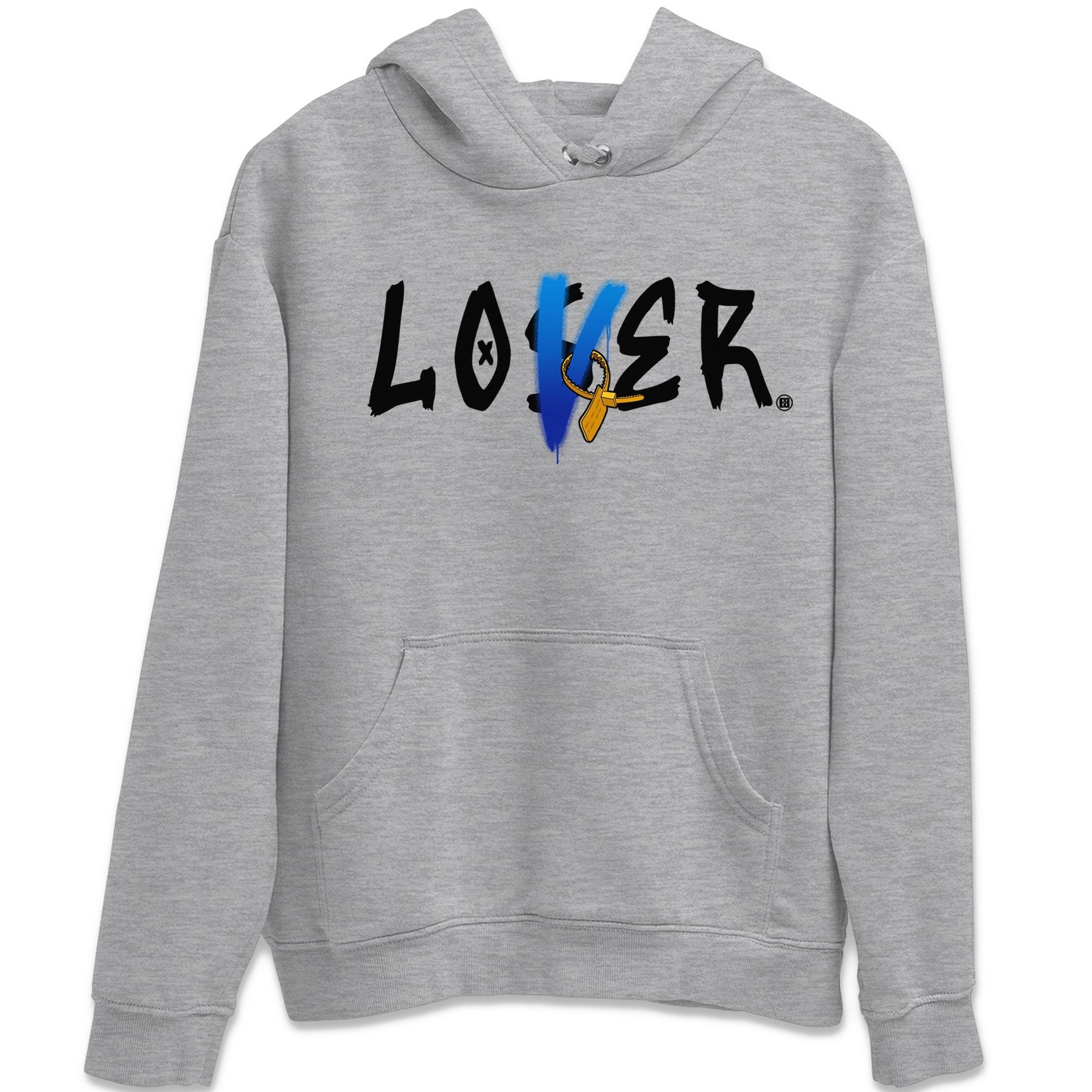 Jordan 2 OFF-WHITE Black Blue Sneaker Match Tees Loser Lover Sneaker Tees Jordan 2 OFF-WHITE Black Blue Sneaker Release Tees Unisex Shirts
