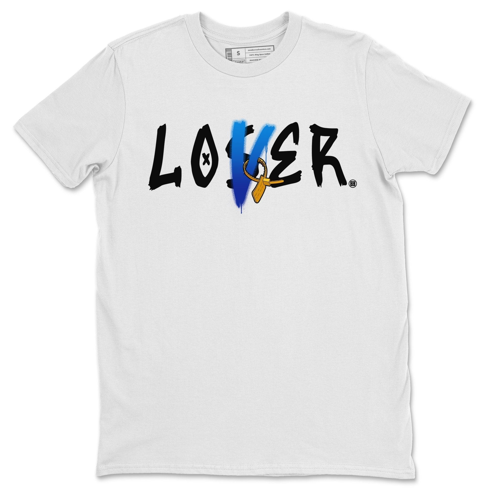 Jordan 2 OFF-WHITE Black Blue Sneaker Match Tees Loser Lover Sneaker Tees Jordan 2 OFF-WHITE Black Blue Sneaker Release Tees Unisex Shirts