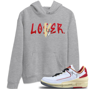 Jordan 2 OFF-WHITE Varsity Red Sneaker Match Tees Loser Lover Sneaker Tees Jordan 2 OFF-WHITE Varsity Red Sneaker Release Tees Unisex Shirts