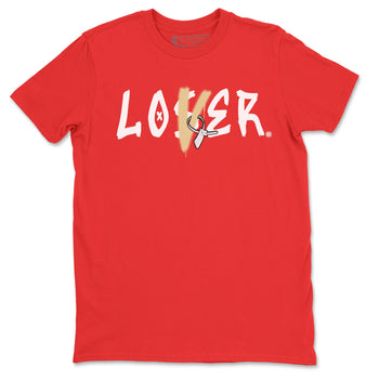 Jordan 2 OFF-WHITE Varsity Red Sneaker Match Tees Loser Lover Sneaker Tees Jordan 2 OFF-WHITE Varsity Red Sneaker Release Tees Unisex Shirts