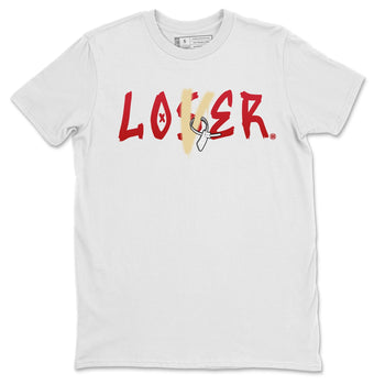 Jordan 2 OFF-WHITE Varsity Red Sneaker Match Tees Loser Lover Sneaker Tees Jordan 2 OFF-WHITE Varsity Red Sneaker Release Tees Unisex Shirts