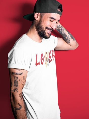 Jordan 2 OFF-WHITE Varsity Red Sneaker Match Tees Loser Lover Sneaker Tees Jordan 2 OFF-WHITE Varsity Red Sneaker Release Tees Unisex Shirts