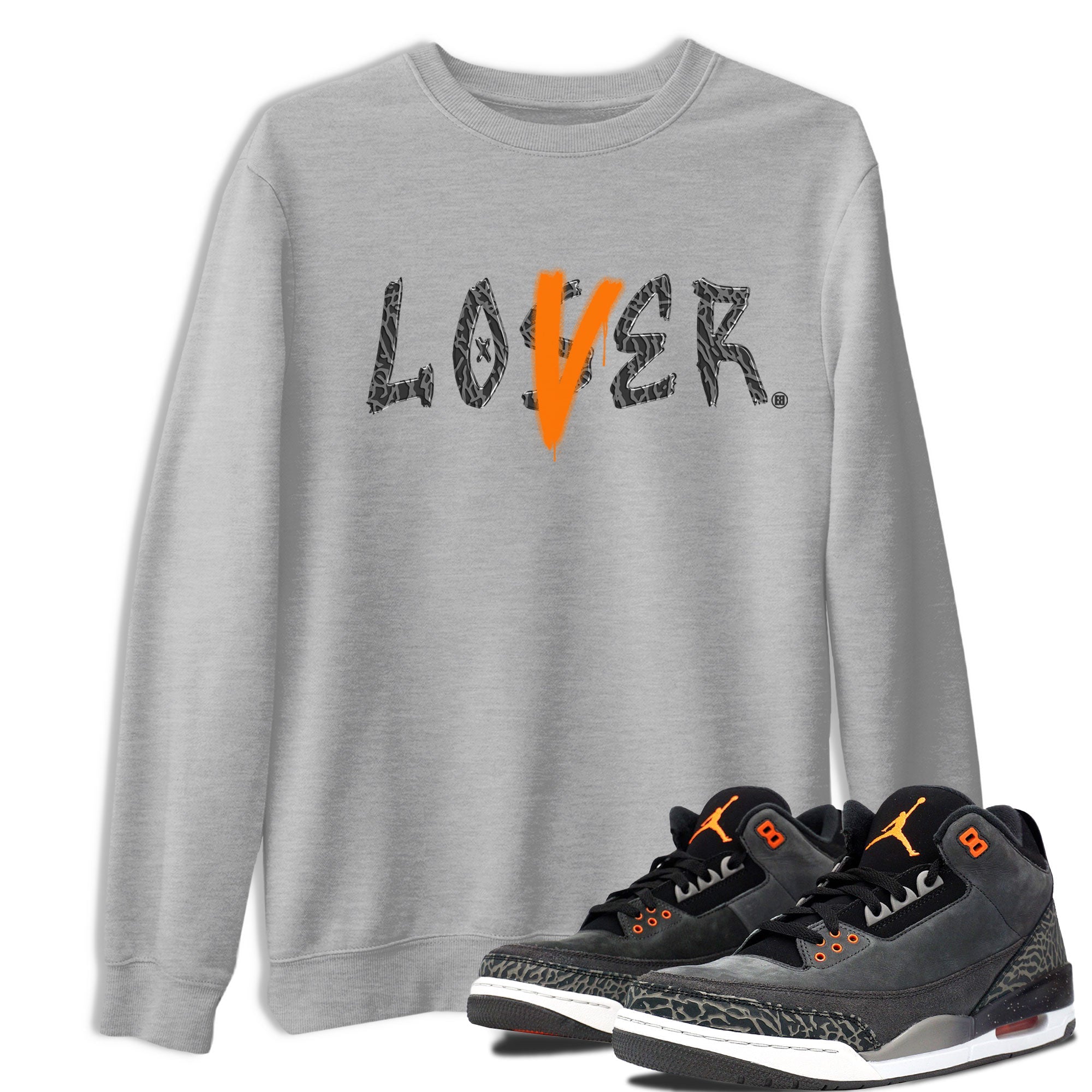 Air Jordan 3 Fear shirt to match jordans Loser Lover sneaker tees Air Jordan 3 Fear SNRT Sneaker Release Tees Unisex Heather Grey 1 T-Shirt