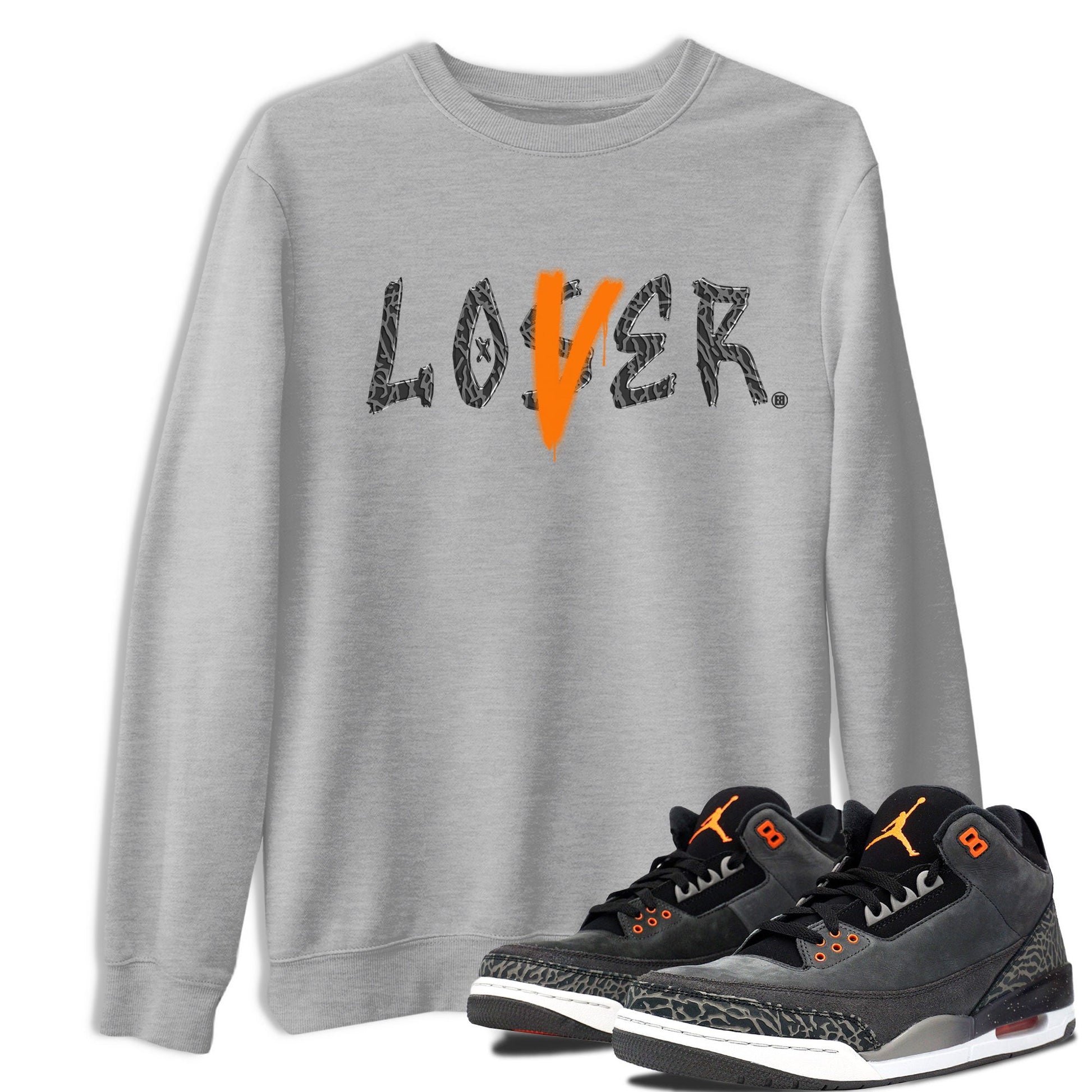 Air Jordan 3 Fear shirt to match jordans Loser Lover sneaker tees Air Jordan 3 Fear SNRT Sneaker Release Tees Unisex Heather Grey 1 T-Shirt