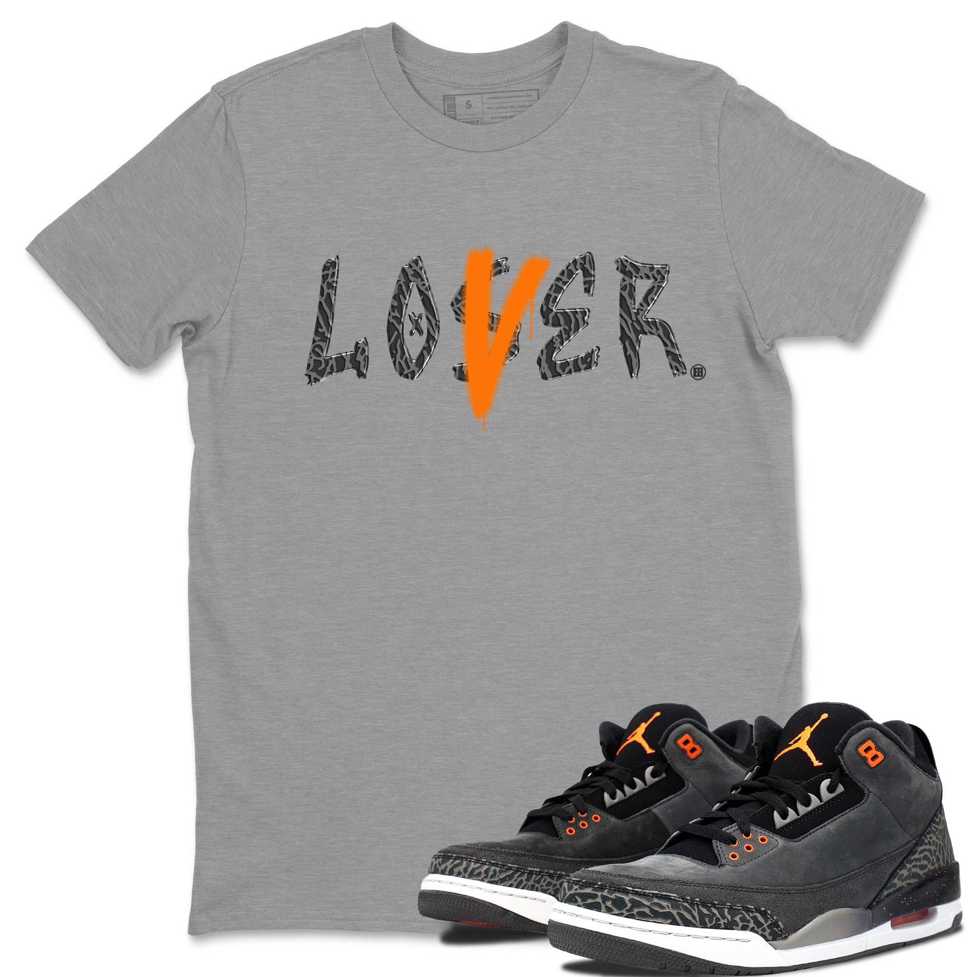 Air Jordan 3 Fear shirt to match jordans Loser Lover sneaker tees Air Jordan 3 Fear SNRT Sneaker Release Tees Unisex Heather Grey 1 T-Shirt