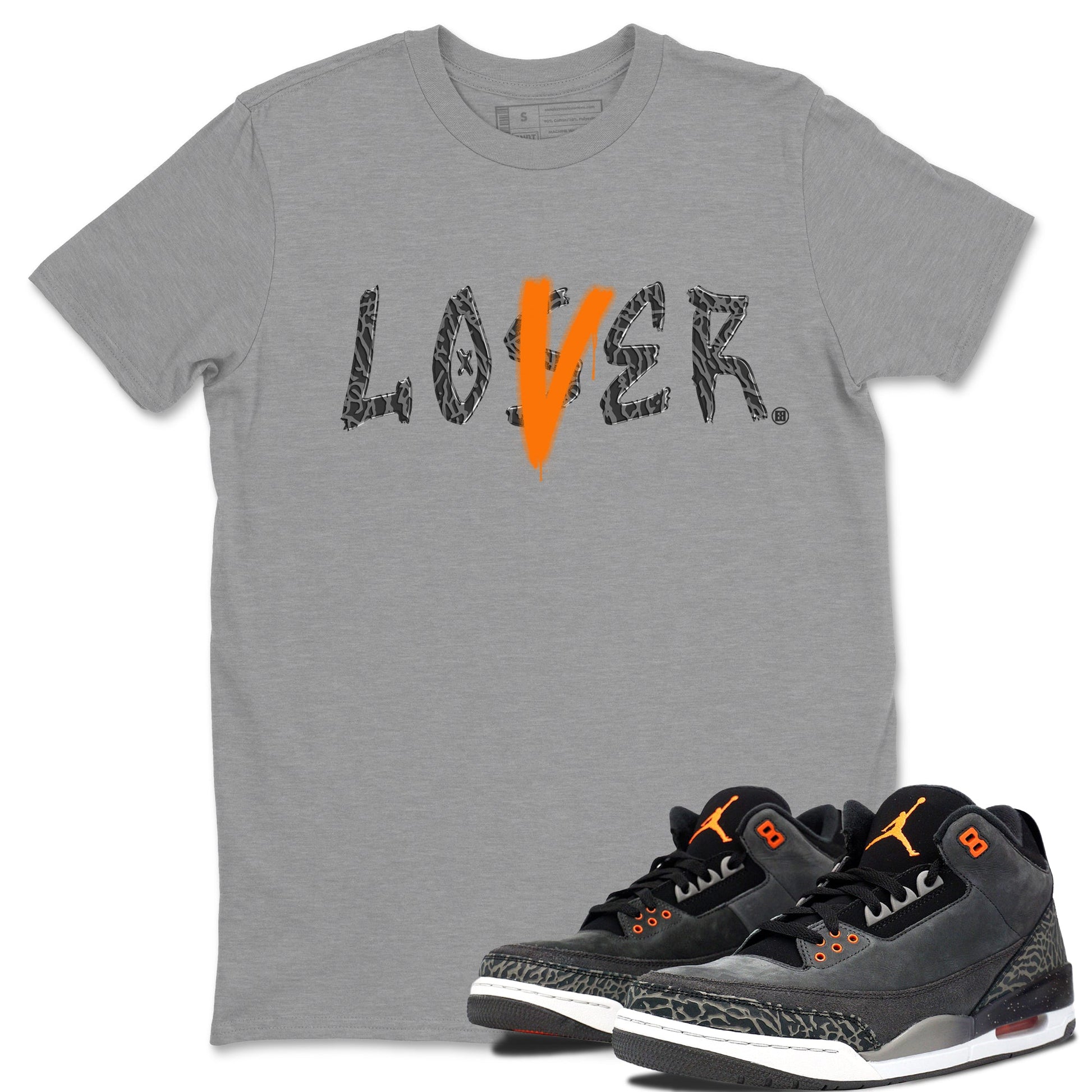 Air Jordan 3 Fear shirt to match jordans Loser Lover sneaker tees Air Jordan 3 Fear SNRT Sneaker Release Tees Unisex Heather Grey 1 T-Shirt