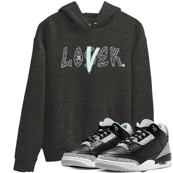 3s Green Glow shirt to match jordans Loser Lover sneaker tees Air Jordan 3 Retro Green Glow SNRT Sneaker Release Tees unisex cotton Charcoal Heather 1 crew neck shirt