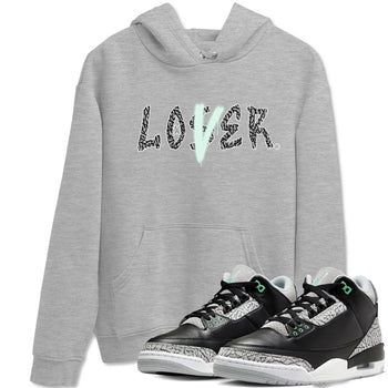 3s Green Glow shirt to match jordans Loser Lover sneaker tees Air Jordan 3 Retro Green Glow SNRT Sneaker Release Tees unisex cotton Heather Grey 1 crew neck shirt