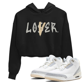 Air Jordan 3 Craft Ivory shirt to match jordans Loser Lover sneaker tees 3s Ivory SNRT Sneaker Release Tees Black 1 crop length shirt