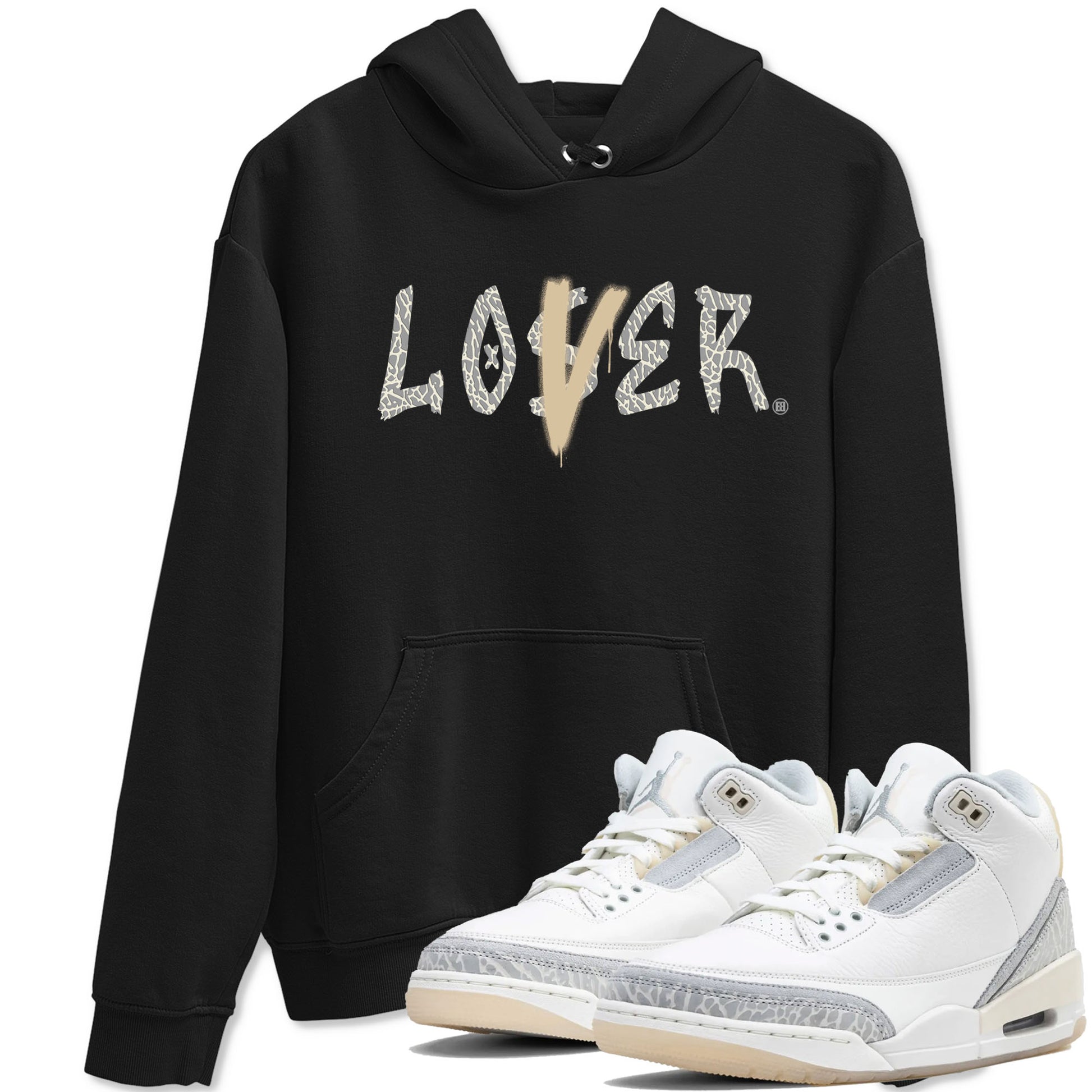 Air Jordan 3 Craft Ivory shirt to match jordans Loser Lover sneaker tees 3s Ivory SNRT Sneaker Release Tees unisex cotton Black 1 crew neck shirt