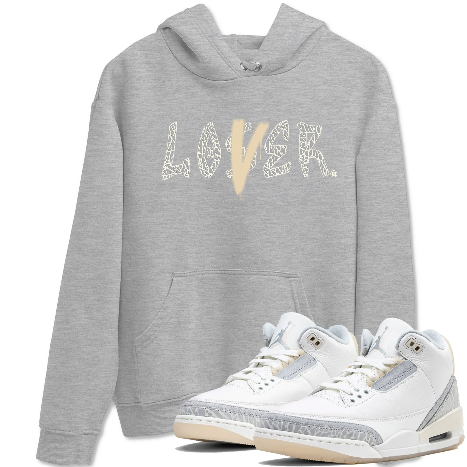 Air Jordan 3 Craft Ivory shirt to match jordans Loser Lover sneaker tees 3s Ivory SNRT Sneaker Release Tees unisex cotton Heather Grey 1 crew neck shirt