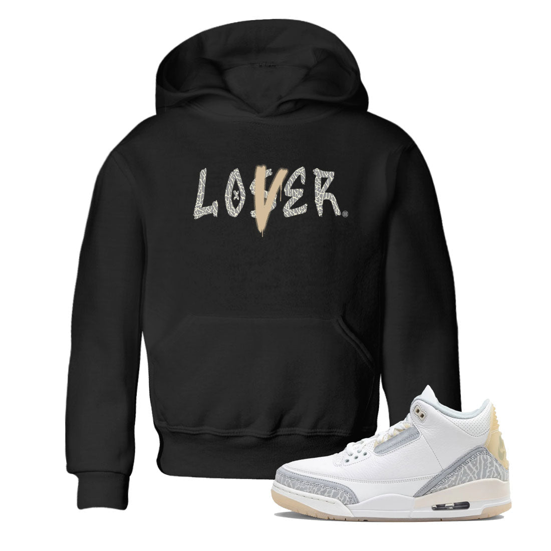 Air Jordan 3 Craft Ivory shirt to match jordans Loser Lover sneaker tees 3s Ivory SNRT sneaker release tees baby toddler Black 1 cotton Shirt