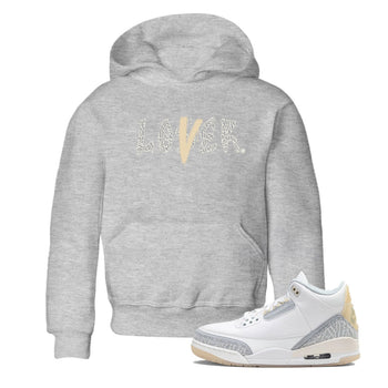 Air Jordan 3 Craft Ivory shirt to match jordans Loser Lover sneaker tees 3s Ivory SNRT sneaker release tees baby toddler Heather Grey 1 cotton Shirt