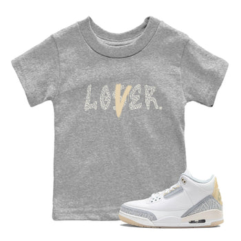 Air Jordan 3 Craft Ivory shirt to match jordans Loser Lover sneaker tees 3s Ivory SNRT sneaker release tees baby toddler Heather Grey 1 cotton Shirt