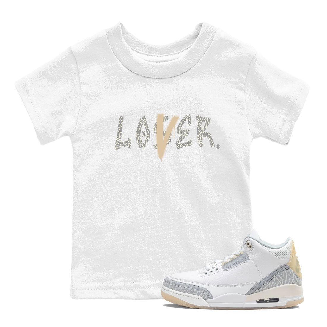 Air Jordan 3 Craft Ivory shirt to match jordans Loser Lover sneaker tees 3s Ivory SNRT sneaker release tees baby toddler White 1 cotton Shirt