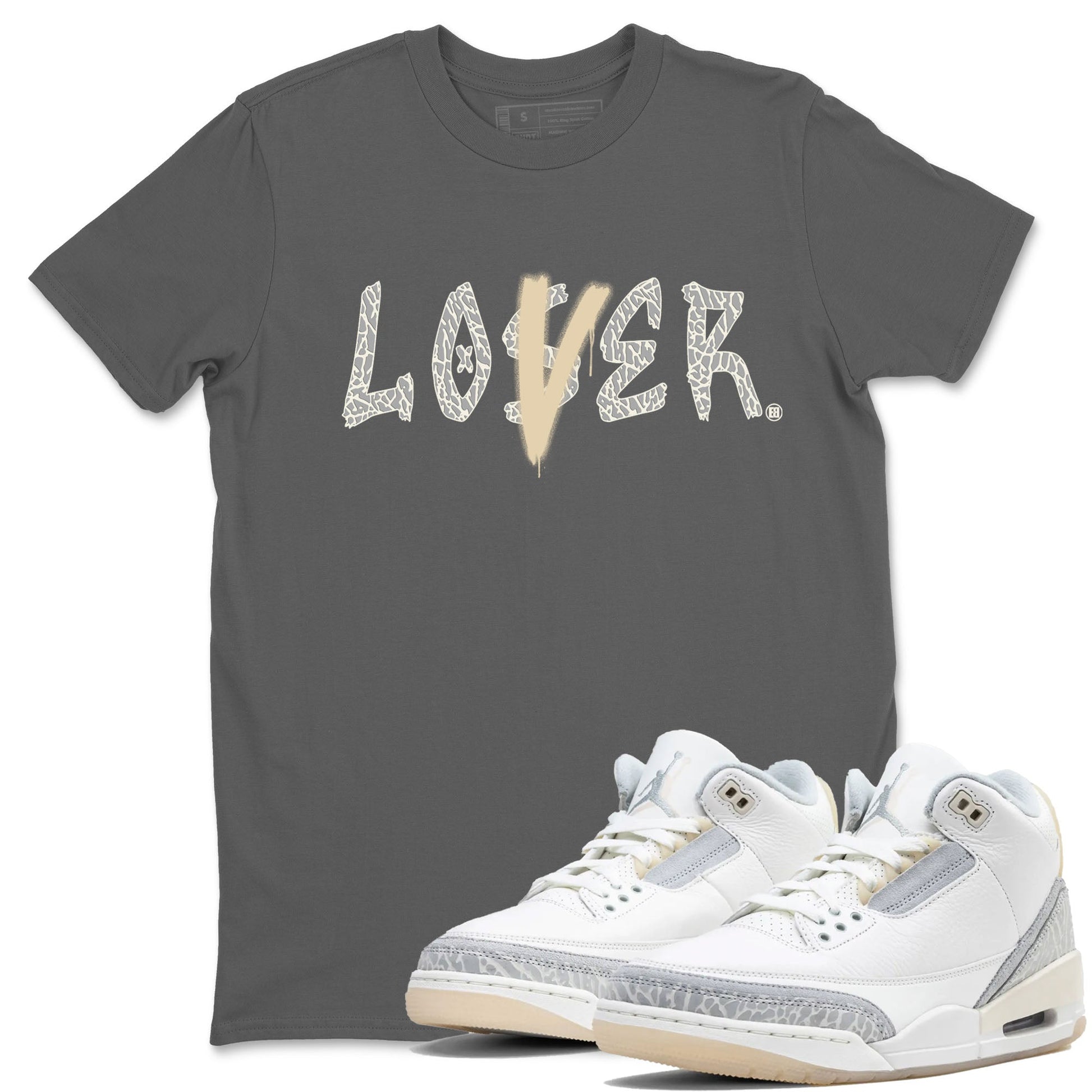 Air Jordan 3 Craft Ivory shirt to match jordans Loser Lover sneaker tees 3s Ivory SNRT Sneaker Release Tees unisex cotton Cool Grey 1 crew neck shirt