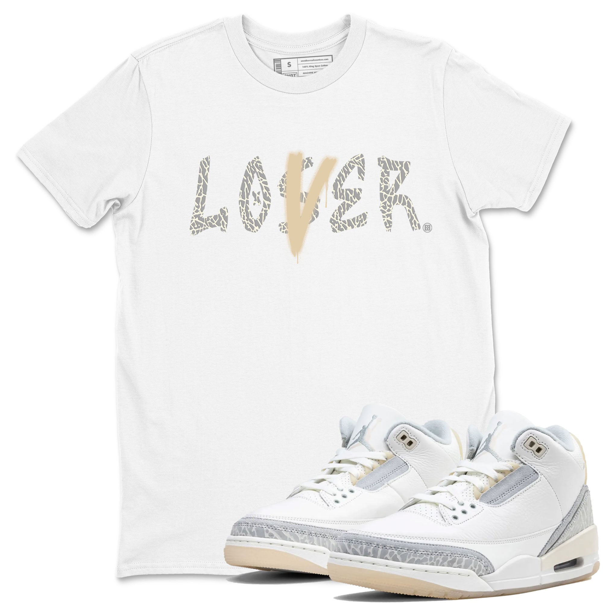 Air Jordan 3 Craft Ivory shirt to match jordans Loser Lover sneaker tees 3s Ivory SNRT Sneaker Release Tees unisex cotton White 1 crew neck shirt