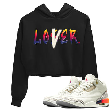 Air Jordan 3 X J Balvin shirt to match jordans Loser Lover sneaker tees Air Jordan 3 X J Balvin SNRT Sneaker Release Tees LGBT Pride T-Shirt Black 1 Crop T-Shirt