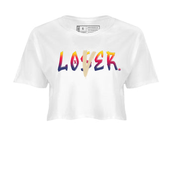 Air Jordan 3 X J Balvin shirt to match jordans Loser Lover sneaker tees Air Jordan 3 X J Balvin SNRT Sneaker Release Tees LGBT Pride T-Shirt White 2 Crop T-Shirt