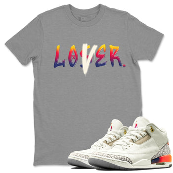Air Jordan 3 X J Balvin shirt to match jordans Loser Lover sneaker tees Air Jordan 3 X J Balvin SNRT Sneaker Release Tees LGBT Pride T-Shirt Unisex Heather Grey 1 T-Shirt