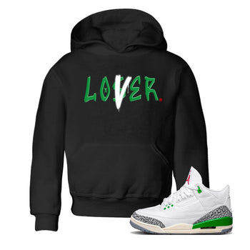 Air Jordan 3 Lucky Green Sneaker Match Tees Loser Lover Sneaker Tees Jordan 3 Retro Lucky Green Sneaker Release Tees Kids Shirts Black 1