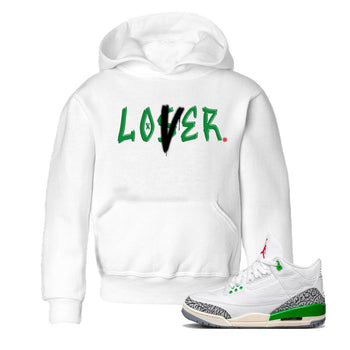 Air Jordan 3 Lucky Green Sneaker Match Tees Loser Lover Sneaker Tees Jordan 3 Retro Lucky Green Sneaker Release Tees Kids Shirts White 1