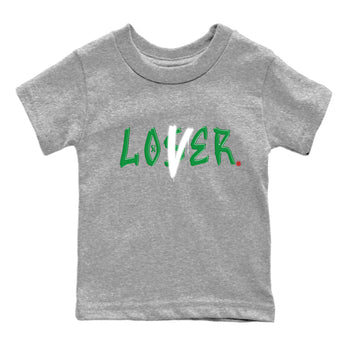 Air Jordan 3 Lucky Green Sneaker Match Tees Loser Lover Sneaker Tees Jordan 3 Retro Lucky Green Sneaker Release Tees Kids Shirts Heather Grey 2