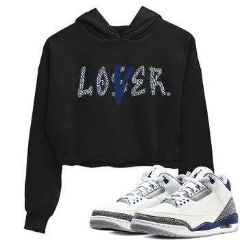 Air Jordan 3 Midnight Navy shirt to match jordans Loser Lover sneaker tees AJ3 Midnight Navy SNRT Sneaker T Shirt  Black 1 crop length shirt