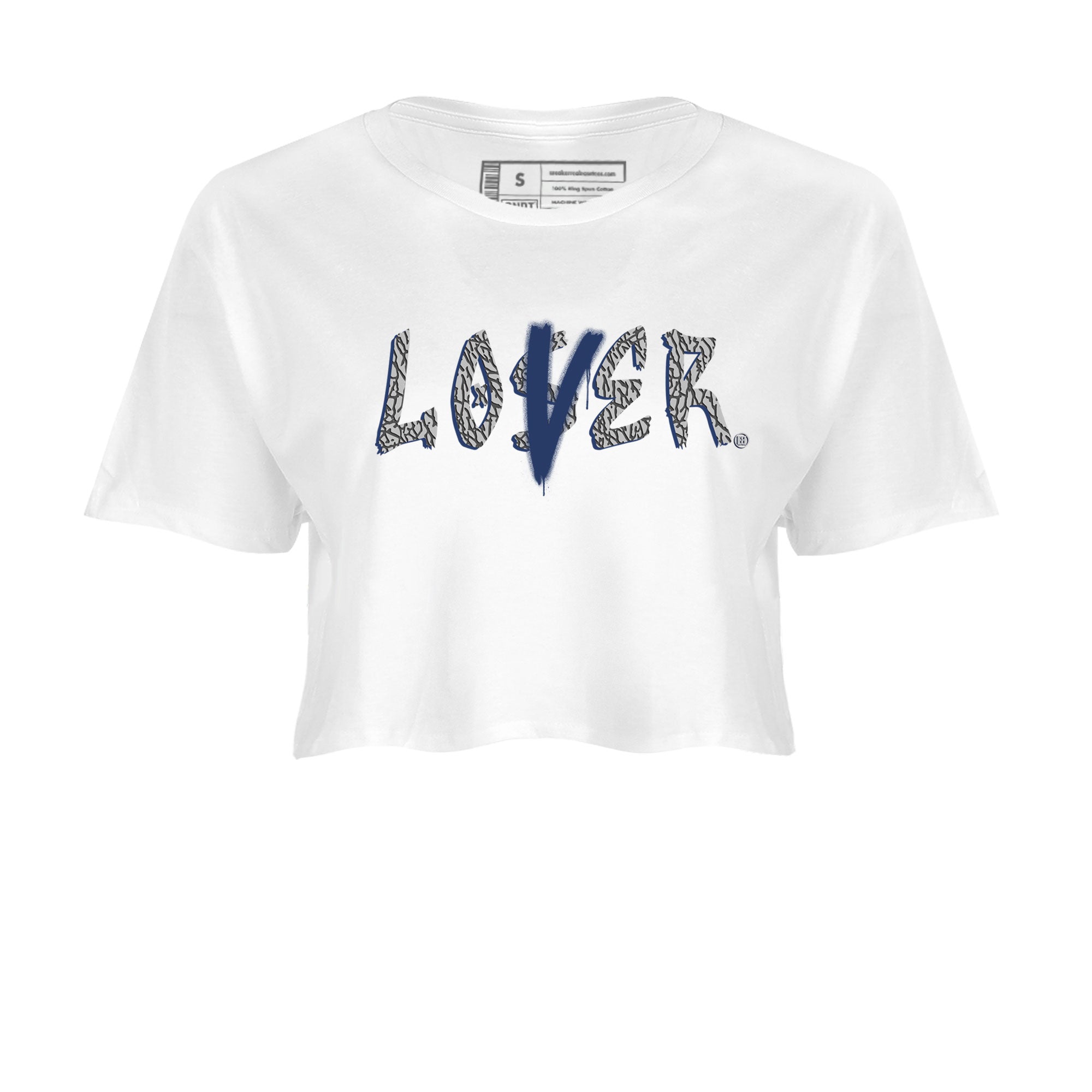 Air Jordan 3 Midnight Navy shirt to match jordans Loser Lover sneaker tees AJ3 Midnight Navy SNRT Sneaker T Shirt  White 2 crop length shirt