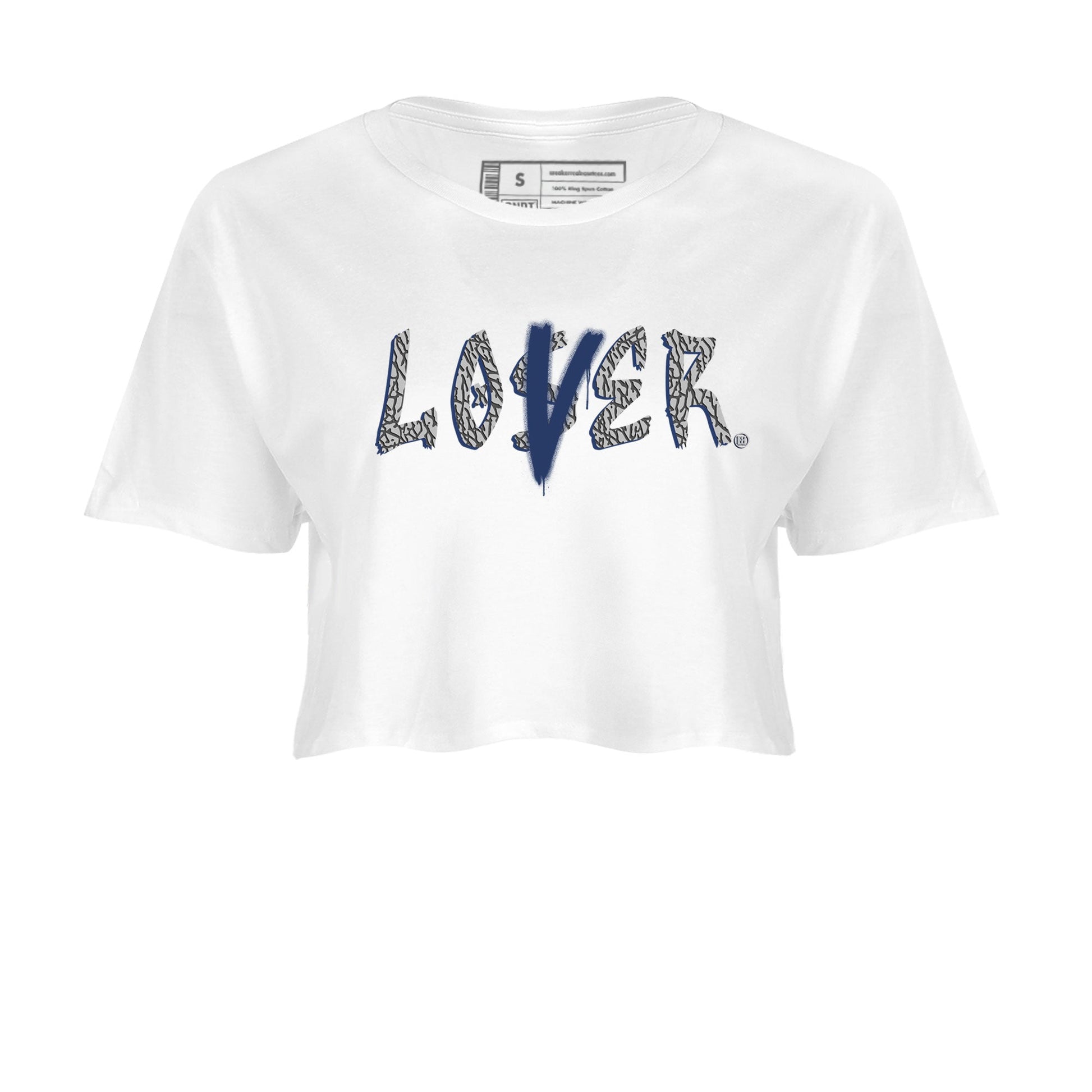 Air Jordan 3 Midnight Navy shirt to match jordans Loser Lover sneaker tees AJ3 Midnight Navy SNRT Sneaker T Shirt  White 2 crop length shirt