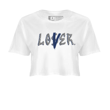Air Jordan 3 Midnight Navy shirt to match jordans Loser Lover sneaker tees AJ3 Midnight Navy SNRT Sneaker T Shirt  White 2 crop length shirt