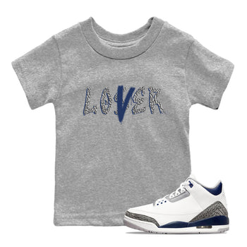 Air Jordan 3 Midnight Navy shirt to match jordans Loser Lover sneaker tees AJ3 Midnight Navy SNRT Sneaker T Shirt  baby toddler Heather Grey 1 cotton Shirt