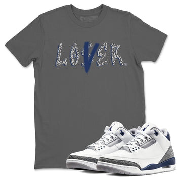 Air Jordan 3 Midnight Navy shirt to match jordans Loser Lover sneaker tees 3s Midnight Navy SNRT Sneaker T Shirt  unisex cotton Cool Grey 1 crew neck shirt
