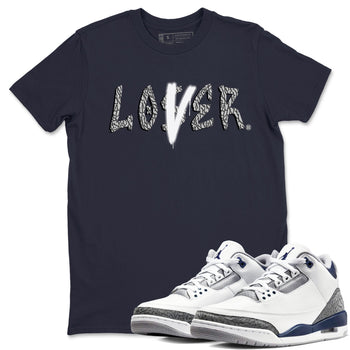 Air Jordan 3 Midnight Navy shirt to match jordans Loser Lover sneaker tees 3s Midnight Navy SNRT Sneaker T Shirt  unisex cotton Navy 1 crew neck shirt