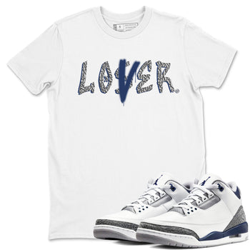 Air Jordan 3 Midnight Navy shirt to match jordans Loser Lover sneaker tees 3s Midnight Navy SNRT Sneaker T Shirt  unisex cotton White 1 crew neck shirt