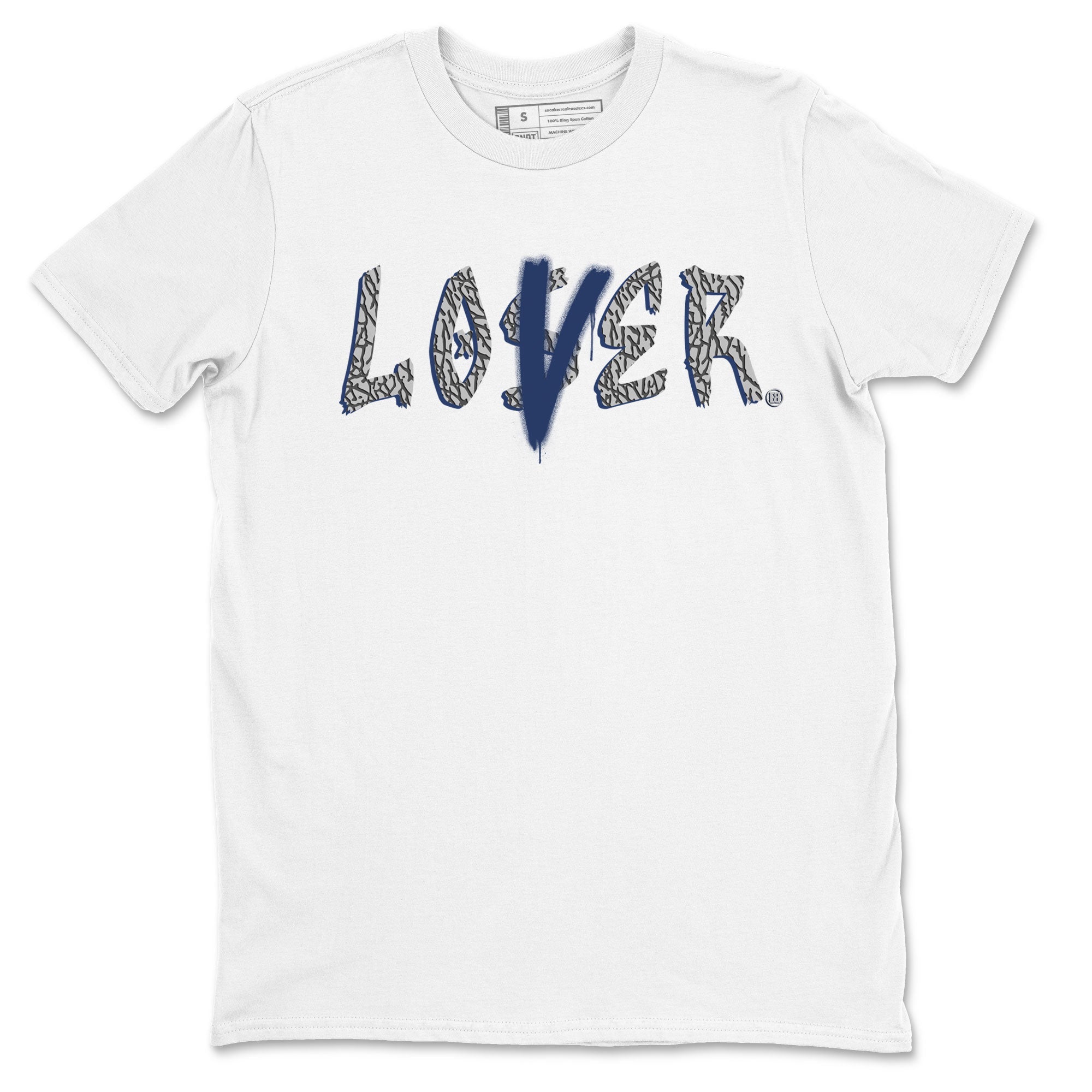 Air Jordan 3 Midnight Navy shirt to match jordans Loser Lover sneaker tees 3s Midnight Navy SNRT Sneaker T Shirt  unisex cotton White 2 crew neck shirt