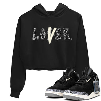 AJ3 Retro Off Noir shirt to match jordans Loser Lover sneaker tees Air Jordan 3 Off Noir SNRT Sneaker Tees Casual Crew Neck T-Shirt Black 1 Crop T-Shirt