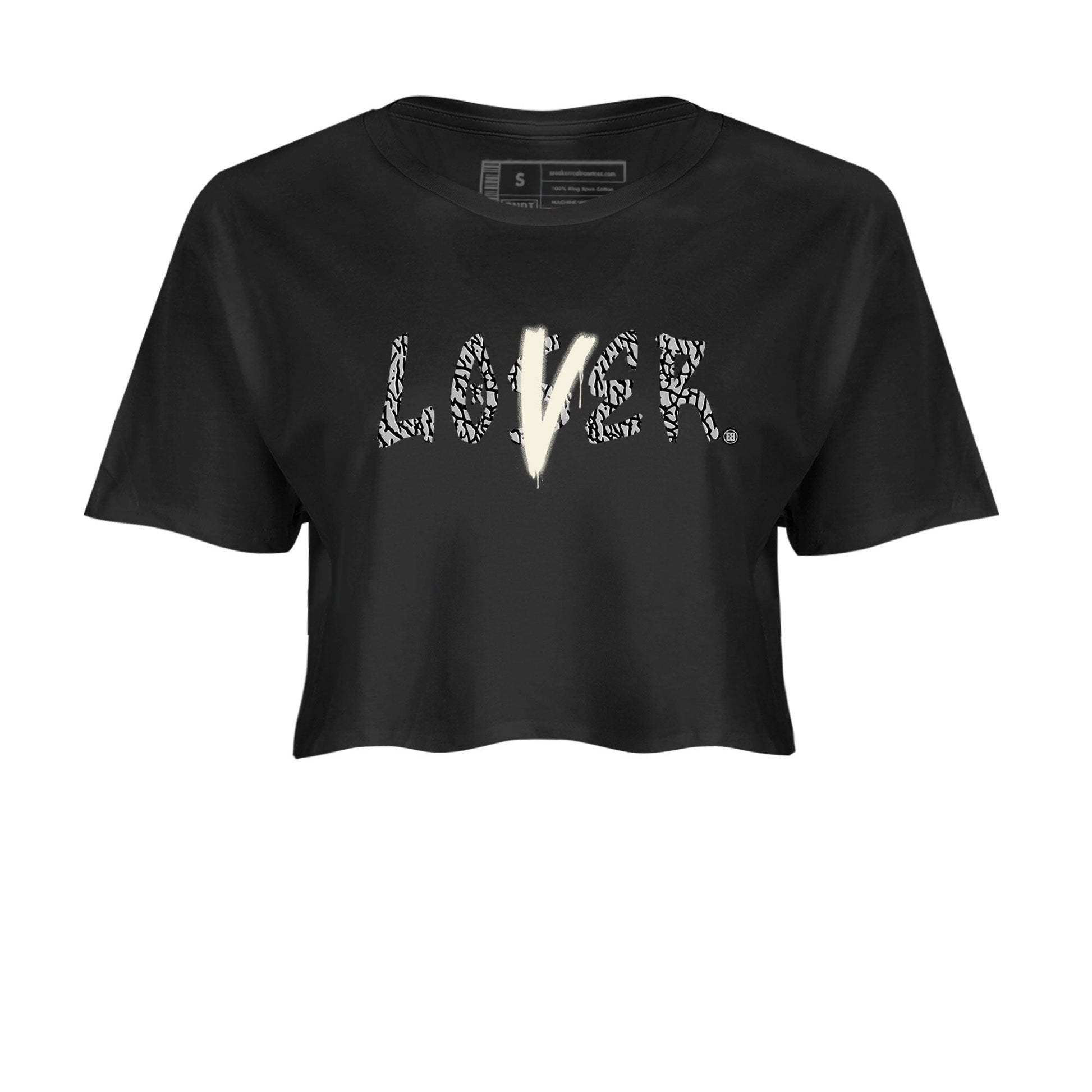 AJ3 Retro Off Noir shirt to match jordans Loser Lover sneaker tees Air Jordan 3 Off Noir SNRT Sneaker Tees Casual Crew Neck T-Shirt Black 2 Crop T-Shirt