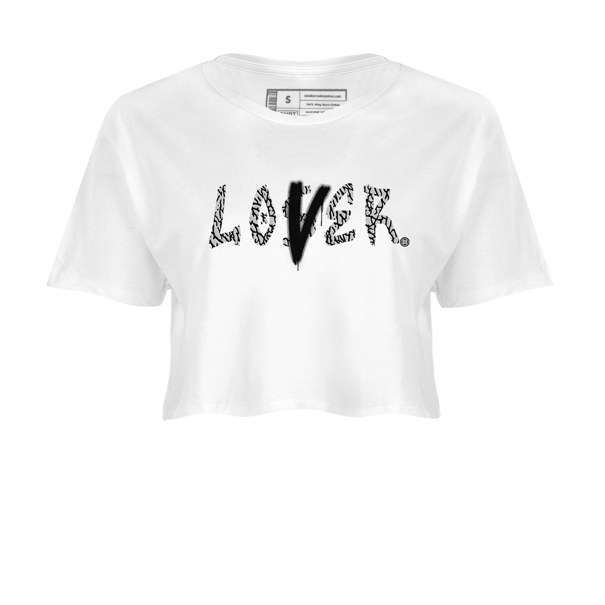 AJ3 Retro Off Noir shirt to match jordans Loser Lover sneaker tees Air Jordan 3 Off Noir SNRT Sneaker Tees Casual Crew Neck T-Shirt White 2 Crop T-Shirt