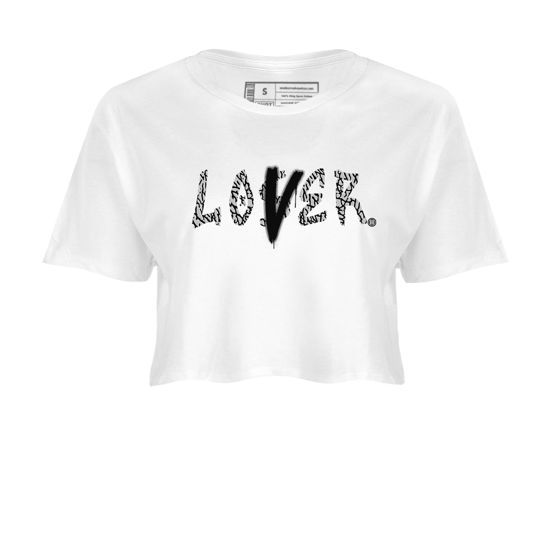 AJ3 Retro Off Noir shirt to match jordans Loser Lover sneaker tees Air Jordan 3 Off Noir SNRT Sneaker Tees Casual Crew Neck T-Shirt White 2 Crop T-Shirt