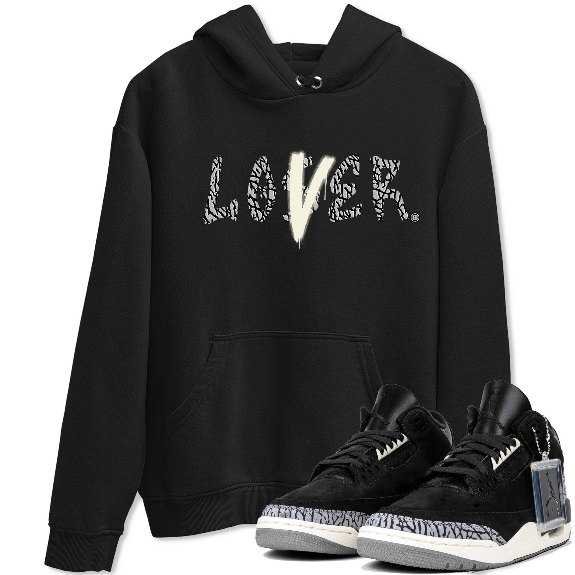 AJ3 Retro Off Noir shirt to match jordans Loser Lover sneaker tees Air Jordan 3 Off Noir SNRT Sneaker Tees Casual Crew Neck T-Shirt Unisex Black 1 T-Shirt