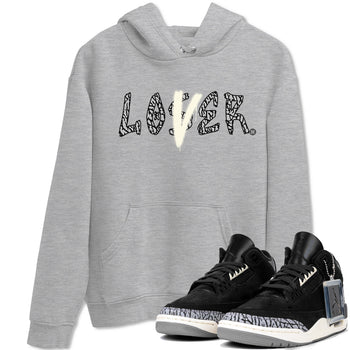AJ3 Retro Off Noir shirt to match jordans Loser Lover sneaker tees Air Jordan 3 Off Noir SNRT Sneaker Tees Casual Crew Neck T-Shirt Unisex Heather Grey 1 T-Shirt