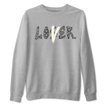 AJ3 Retro Off Noir shirt to match jordans Loser Lover sneaker tees Air Jordan 3 Off Noir SNRT Sneaker Tees Casual Crew Neck T-Shirt Unisex Heather Grey 2 T-Shirt