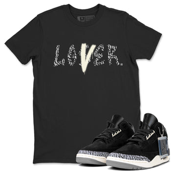 AJ3 Retro Off Noir shirt to match jordans Loser Lover sneaker tees Air Jordan 3 Off Noir SNRT Sneaker Tees Casual Crew Neck T-Shirt Unisex Black 1 T-Shirt