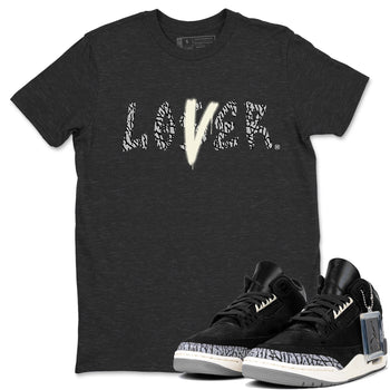 AJ3 Retro Off Noir shirt to match jordans Loser Lover sneaker tees Air Jordan 3 Off Noir SNRT Sneaker Tees Casual Crew Neck T-Shirt Unisex Charcoal Heather 1 T-Shirt