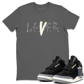 AJ3 Retro Off Noir shirt to match jordans Loser Lover sneaker tees Air Jordan 3 Off Noir SNRT Sneaker Tees Casual Crew Neck T-Shirt Unisex Cool Grey 1 T-Shirt