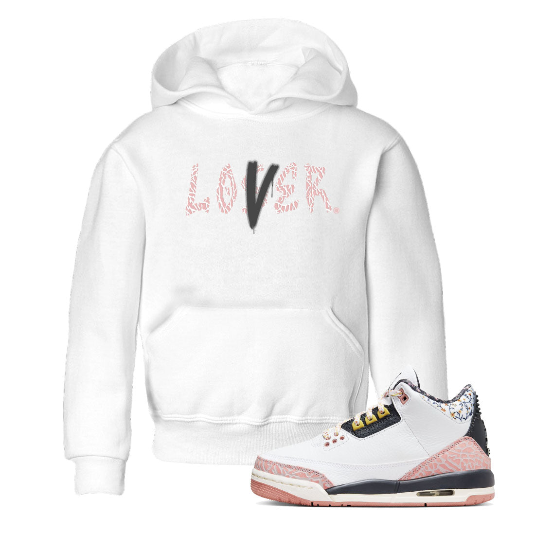 Air Jordan 3 GS Vintage Floral shirt to match jordans Loser Lover sneaker tees 3s Vintage Floral SNRT sneaker release tees baby toddler White 1 cotton Shirt