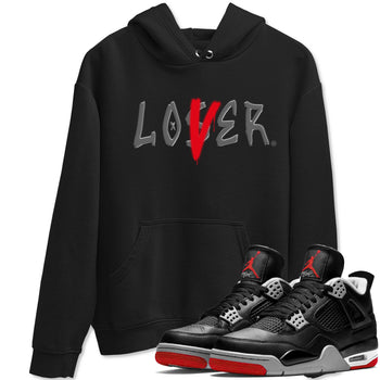 Air Jordan 4 Bred Reimagined shirt to match jordans Loser Lover sneaker tees 4s Bred Reimagined SNRT Sneaker Release Tees unisex cotton Black 1 crew neck shirt